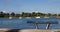 Line of Moored Sailboats with Cleat in Foreground