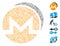 Line Mosaic Monero Coins