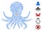 Line Mosaic Octopus Icon