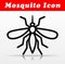 Line mosquito vector icon design