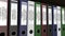 Line of multicolor office binders with Quarter and annual reports tags 3D rendering