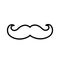 Line mustache icon. Simple illustration of italy mustache vector icon