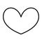 Line nice heart shape love symbol