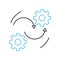 line operation line icon, outline symbol, vector illustration, concept sign