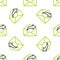 Line Outgoing mail icon isolated seamless pattern on white background. Envelope symbol. Outgoing message sign. Mail