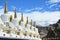 A line of Pagodas, Thicksay monastery, Leh, Ladakh, India