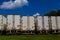 Line of Parked Semi Trailers