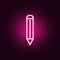 Line pencil neon icon. Elements of education set. Simple icon for websites, web design, mobile app, info graphics