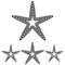 Line pentagram star logo design set