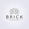 line pile stack bricks logo vector illustration design simple vintage linear template logo graphic design