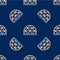 Line Playground climbing equipment icon isolated seamless pattern on blue background. Kid playground climb. Vector