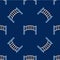 Line Playground kids bridge icon isolated seamless pattern on blue background. Vector