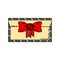 Line postcard with ribbon icon. Congratulation letter. Party celebration, holidays event, carnival party element icon