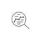 Line research icon on white background