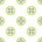 Line Revolver cylinder icon isolated seamless pattern on white background. Vector