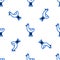 Line Riding kid duck icon isolated seamless pattern on white background. Colorful outline concept. Vector