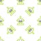 Line Robot toy icon isolated seamless pattern on white background. Vector