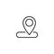 Line route icon on white background