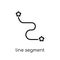 Line segment icon from Geometry collection.