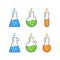 Line set of flasks for chemistry