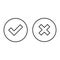 Line set of validation buttons