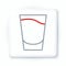 Line Shot glass icon isolated on white background. Colorful outline concept. Vector