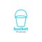 Line simple bucket blue logo design vector graphic symbol icon sign illustration creative idea