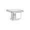 line simple furniture design of Dining Table, element graphic illustration template