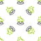 Line Skates icon isolated seamless pattern on white background. Ice skate shoes icon. Sport boots with blades. Vector