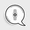 Line Smartwatch icon isolated on grey background. Colorful outline concept. Vector