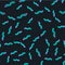 Line Snake icon isolated seamless pattern on black background. Vector