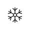 line snowflake icon on white background