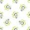 Line Soap water bubbles icon isolated seamless pattern on white background. Vector