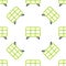 Line Solar energy panel icon isolated seamless pattern on white background. Vector