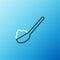 Line Spoon with sugar icon isolated on blue background. Teaspoon for tea or coffee. Colorful outline concept. Vector