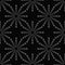 Line stars seamless pattern on black background. Vector illustration