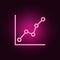 line statistics neon icon. Elements of online and web set. Simple icon for websites, web design, mobile app, info graphics