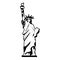 Line statue liberty sculpture history design