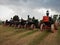 Line of Steam Tractors at the Thresheree