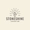 Line stone rock shine hipster logo design vector graphic symbol icon illustration creative idea