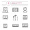 Line style icons set of beauty