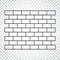 Line style wall brick icon in flat style on isolated background.