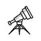 Line Telescope icon illustration isolated vector sign symbol