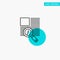 Line, Text, Zoom, Reading turquoise highlight circle point Vector icon