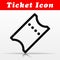 Line ticket vector icon design