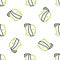 Line Toothache icon isolated seamless pattern on white background. Vector