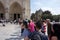 Line of Tourists at the Notre Dame Cathedral