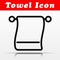 Line towel vector icon design