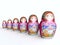 Line of Traditional Wooden Painted Dolls Matreshka