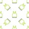 Line Undershirt icon isolated seamless pattern on white background. Vector